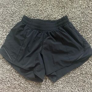 A pair of black lululemon shorts